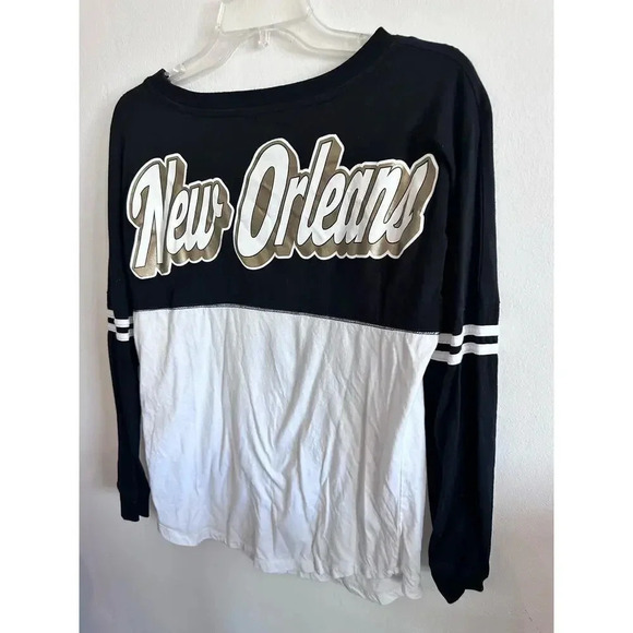 NFL Team Apparel New Orleans Saints White Long Sleeves Top Size Small - Picture 2 of 3